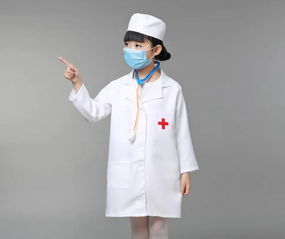 2020 Kids Doctor Costume White Coat Nurse Role — feature 8