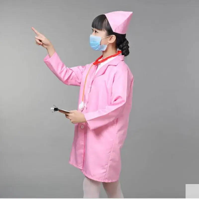 2020 Kids Doctor Costume White Coat Nurse Role — feature 9