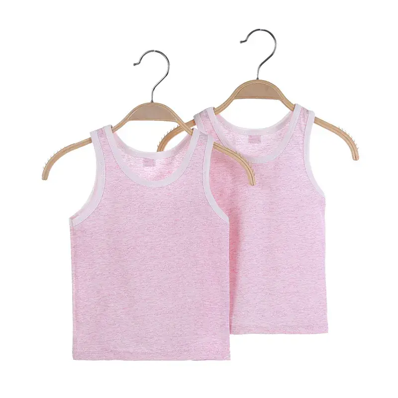 Children's Pink Sleeveless Vests Full Cotton Summer - Image 7