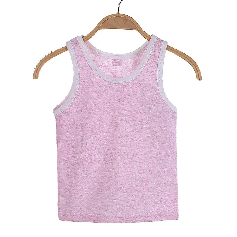 Children's Pink Sleeveless Vests Full Cotton Summer - Image 5