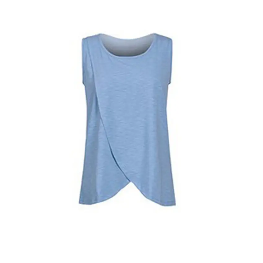 Light Blue Sleeveless Women's Summer Top - Image 9