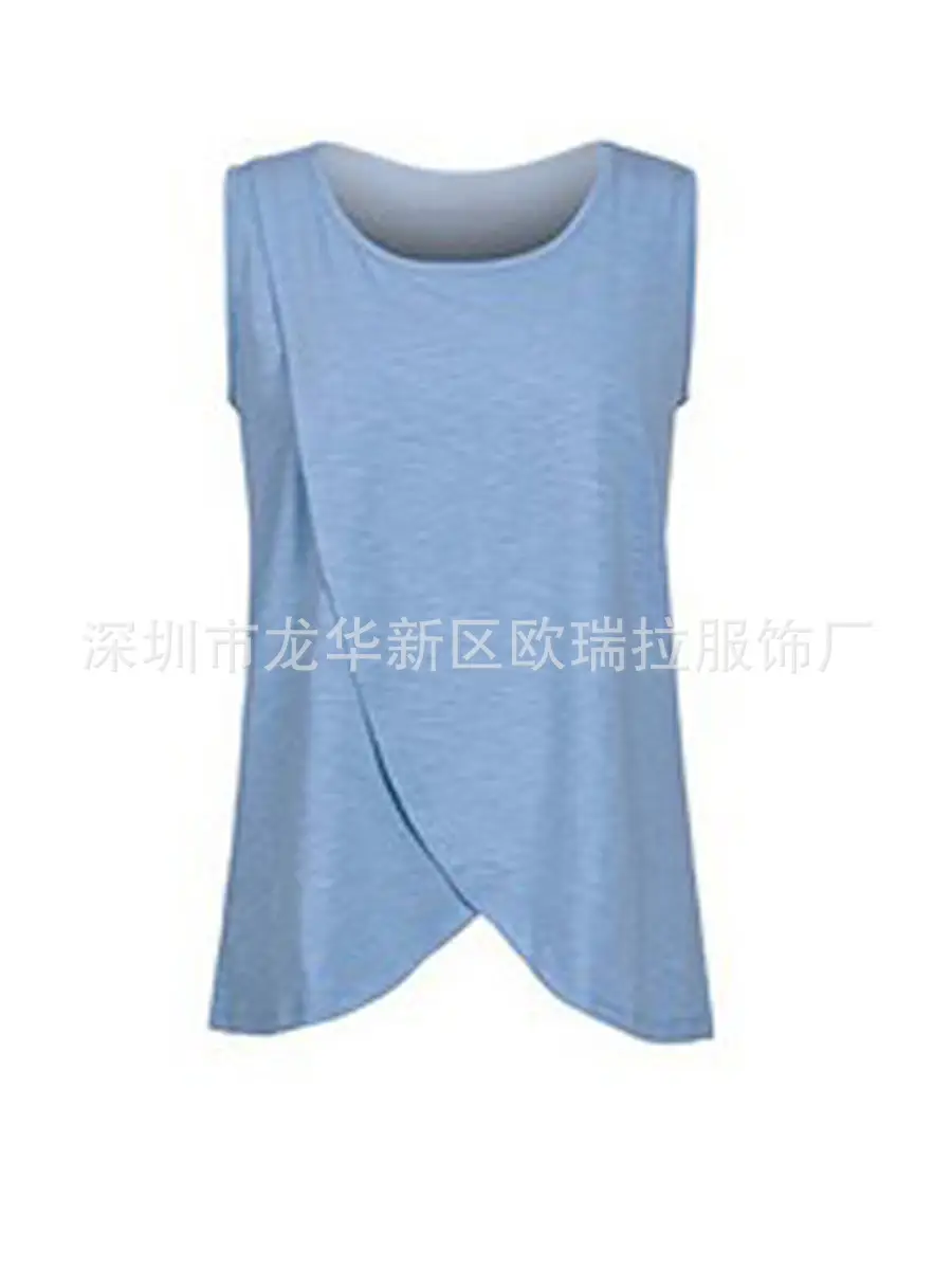 Light Blue Sleeveless Women's Summer Top - Image 4