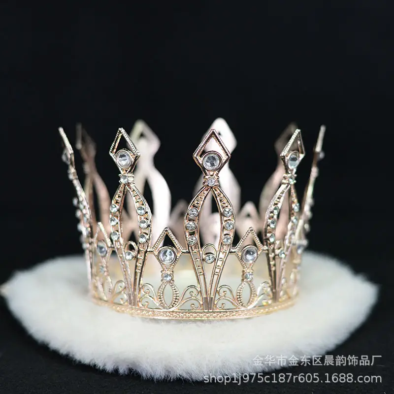 Korean Round Metal Crown for Bride Wedding Decoration - Image 7
