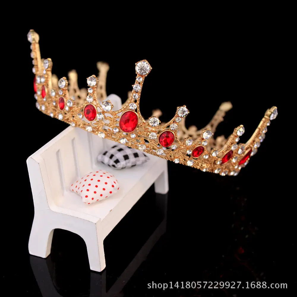 Golden Crown Headwear for Bride Wedding Party Accessories
