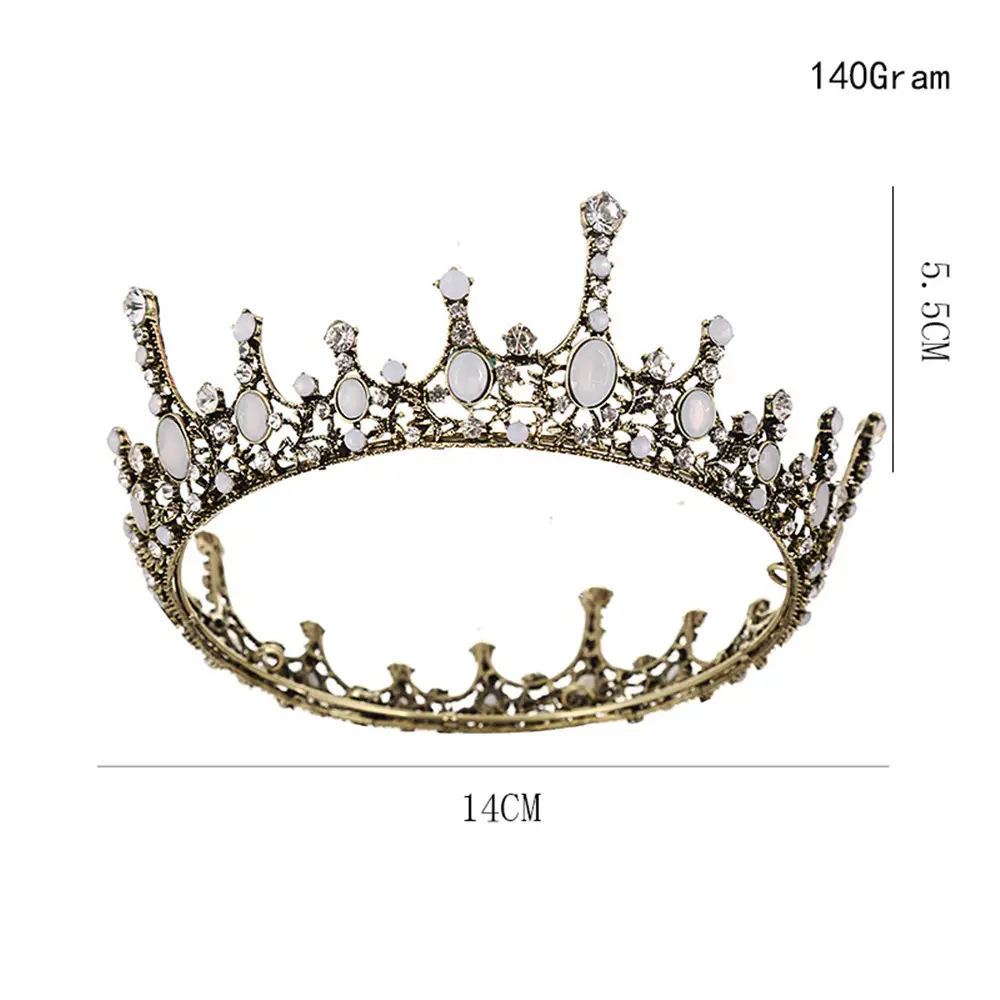 Golden Crown Headwear for Bride Wedding Party Accessories