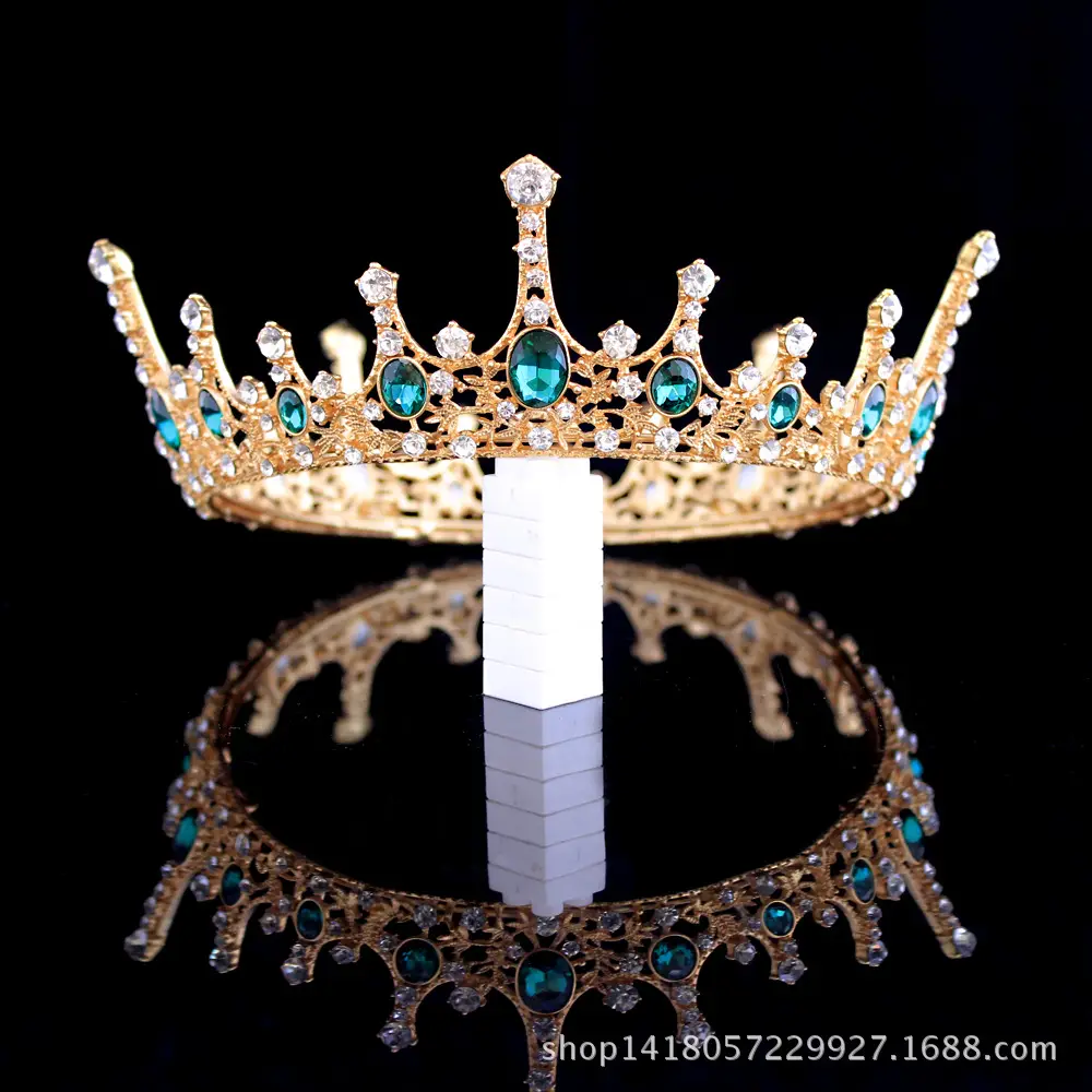 Golden Crown Headwear for Bride Wedding Party Accessories