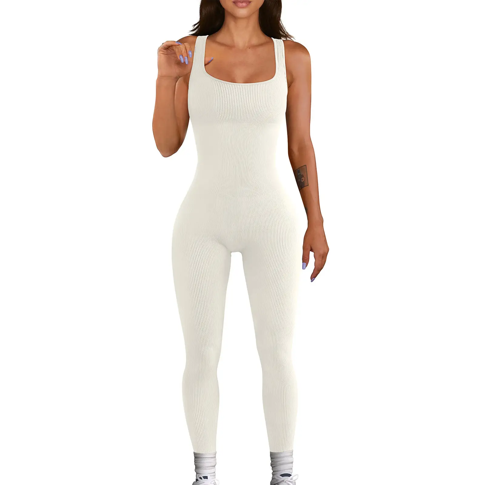 2024 Lavender Sleeveless Jumpsuit for Women - Image 4