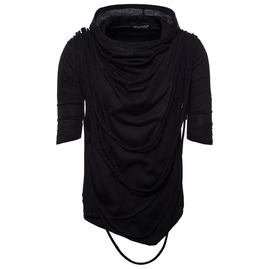 2019 Summer Hooded T-Shirt Pile Collar Men's Cross Border Wear - Image 9