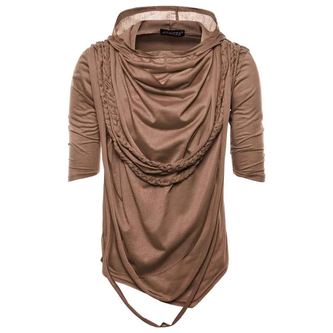 2019 Summer Hooded T-Shirt Pile Collar Men's Cross Border Wear - Image 10