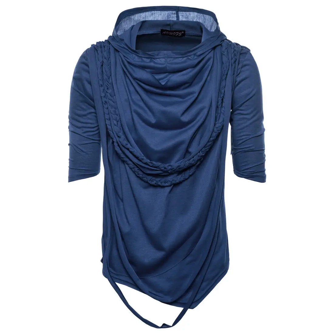 2019 Summer Hooded T-Shirt Pile Collar Men's Cross Border Wear - Image 11