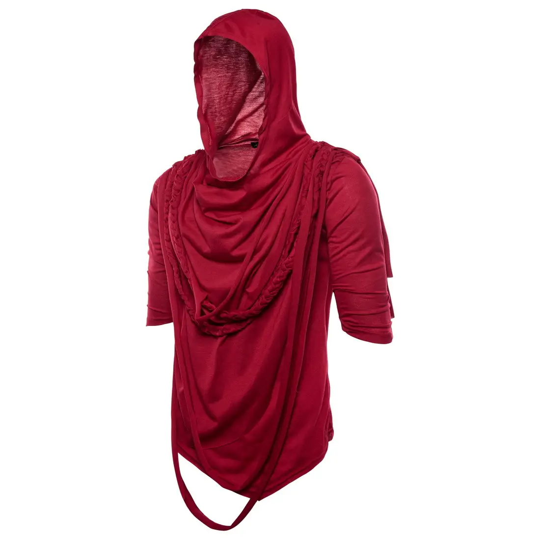 2019 Summer Hooded T-Shirt Pile Collar Men's Cross Border Wear - Image 3
