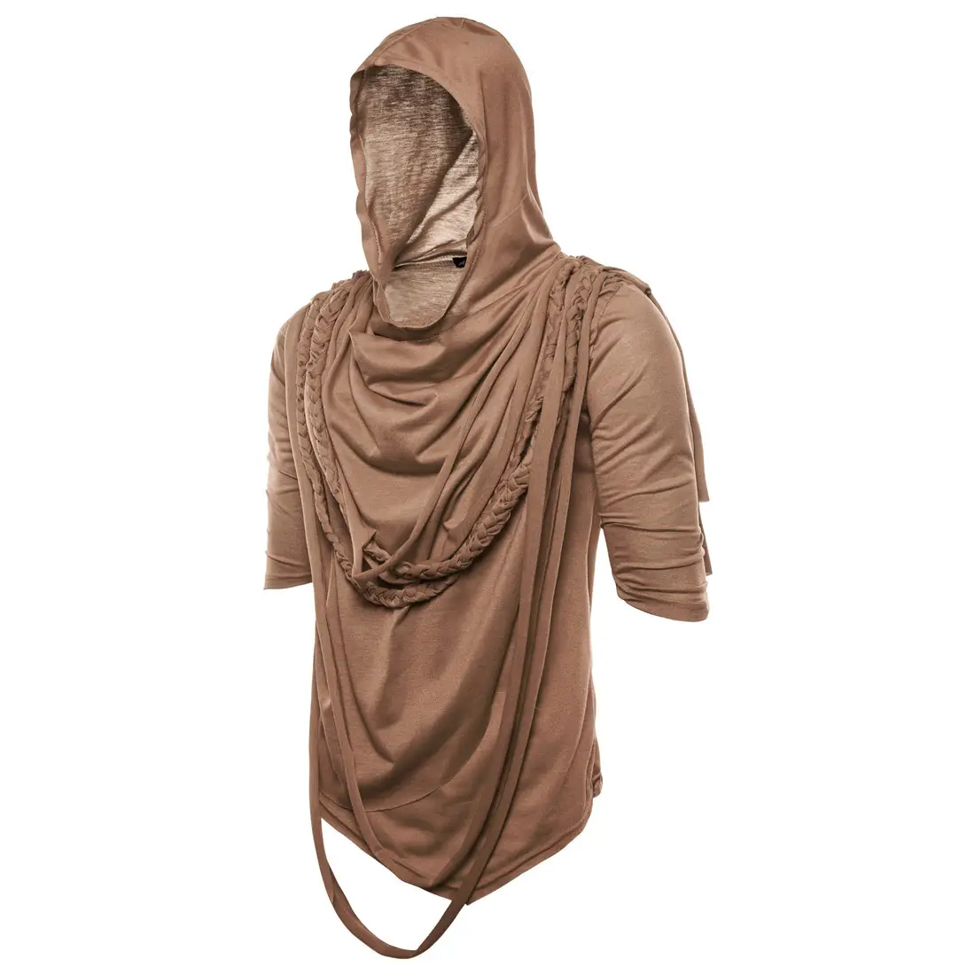 2019 Summer Hooded T-Shirt Pile Collar Men's Cross Border Wear - Image 4