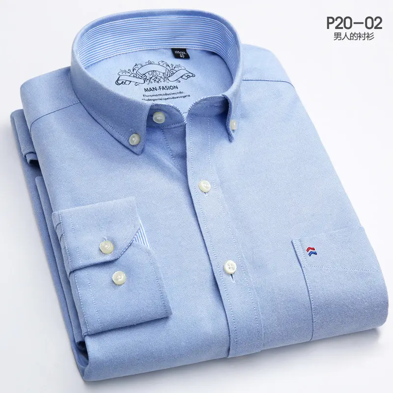 Oxford White Men's Long Sleeve Slim Fit Shirt
