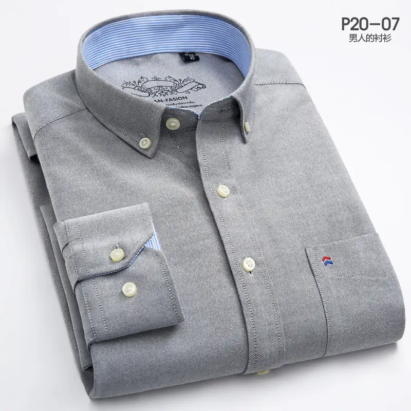 Oxford White Men's Long Sleeve Slim Fit Shirt