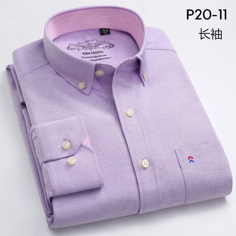Oxford White Men's Long Sleeve Slim Fit Shirt