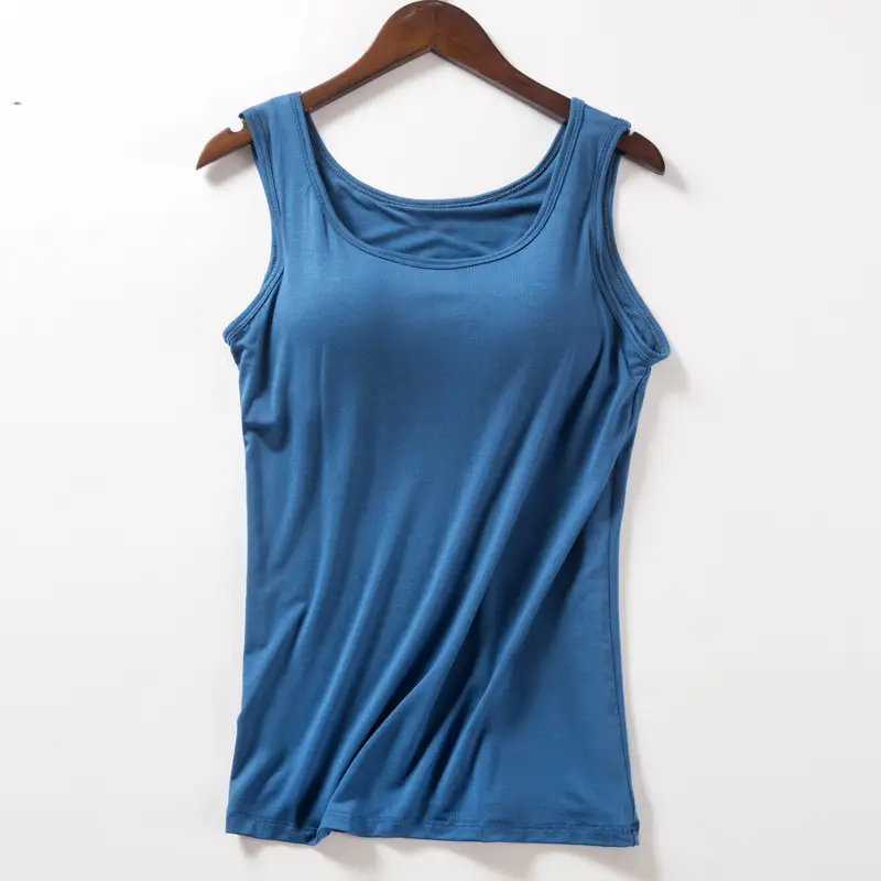 Blue Sling Up Yoga Vest Women Large