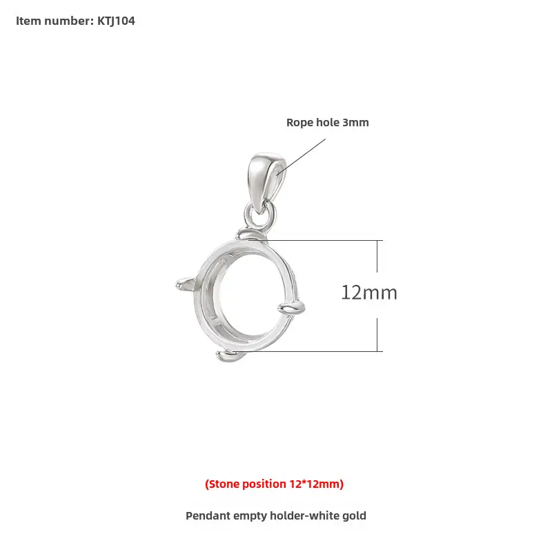 S925 Sterling Silver Pendant with 18K Gold Plated Buckle