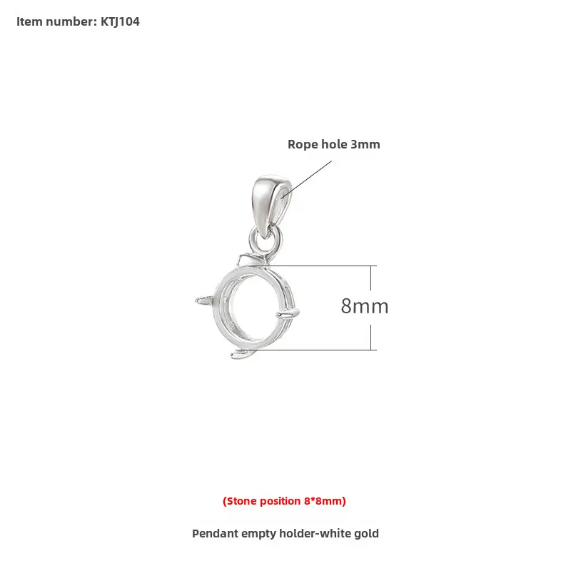 S925 Sterling Silver Pendant with 18K Gold Plated Buckle