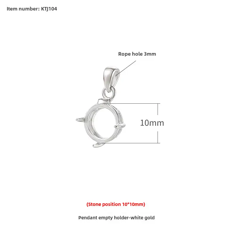 S925 Sterling Silver Pendant with 18K Gold Plated Buckle