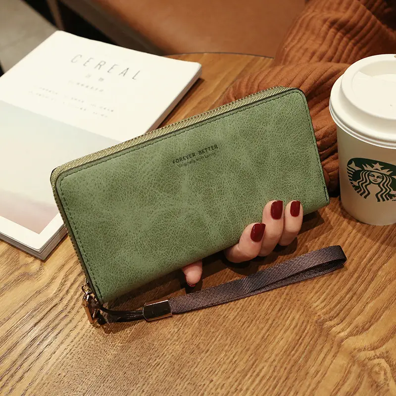 Lonny Women's Hand-Held Long Wallet Korean Style Handbag Multi-Functional Card Holder Mobile Phone Bag Coin Purse Women's Wallet