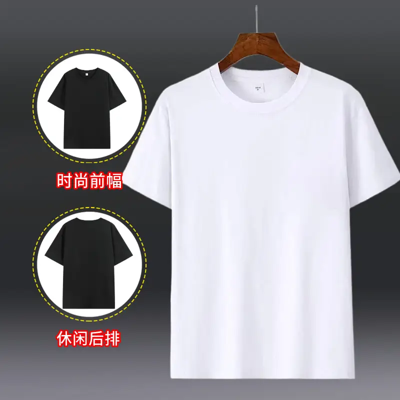 Heavy Men Cotton T-Shirt Grey Loose Large - Image 4