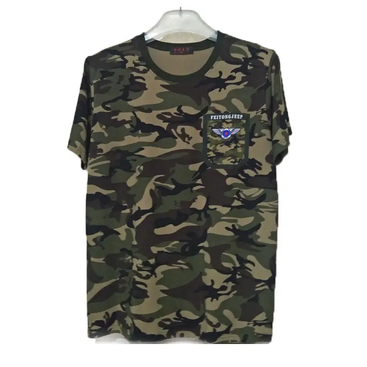 Men Camo T-Shirt with Envelope Pocket Logo - Image 7