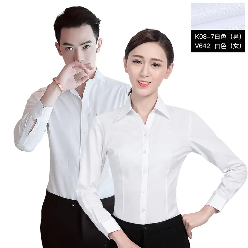 Men Women Black Button Down Shirts Long Sleeve - Image 4