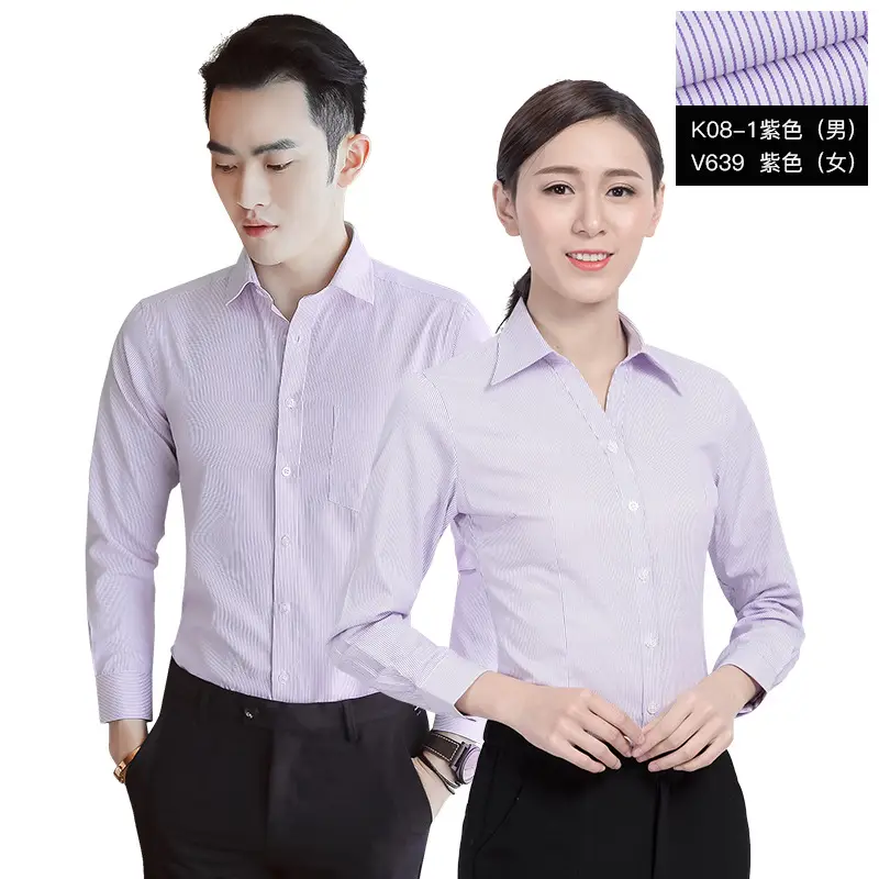 Men Women Black Button Down Shirts Long Sleeve - Image 5