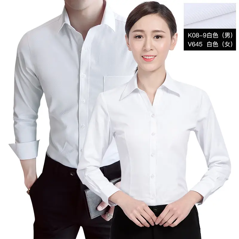 Men Women Black Button Down Shirts Long Sleeve - Image 7