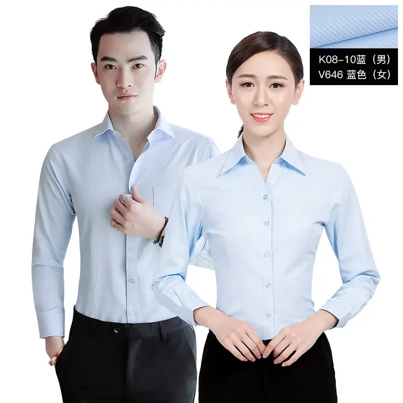 Men Women Black Button Down Shirts Long Sleeve - Image 9