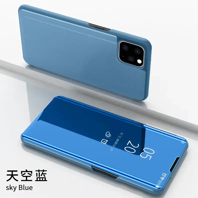 New Apple iPhone 15 Mirror Protective Cover Blue