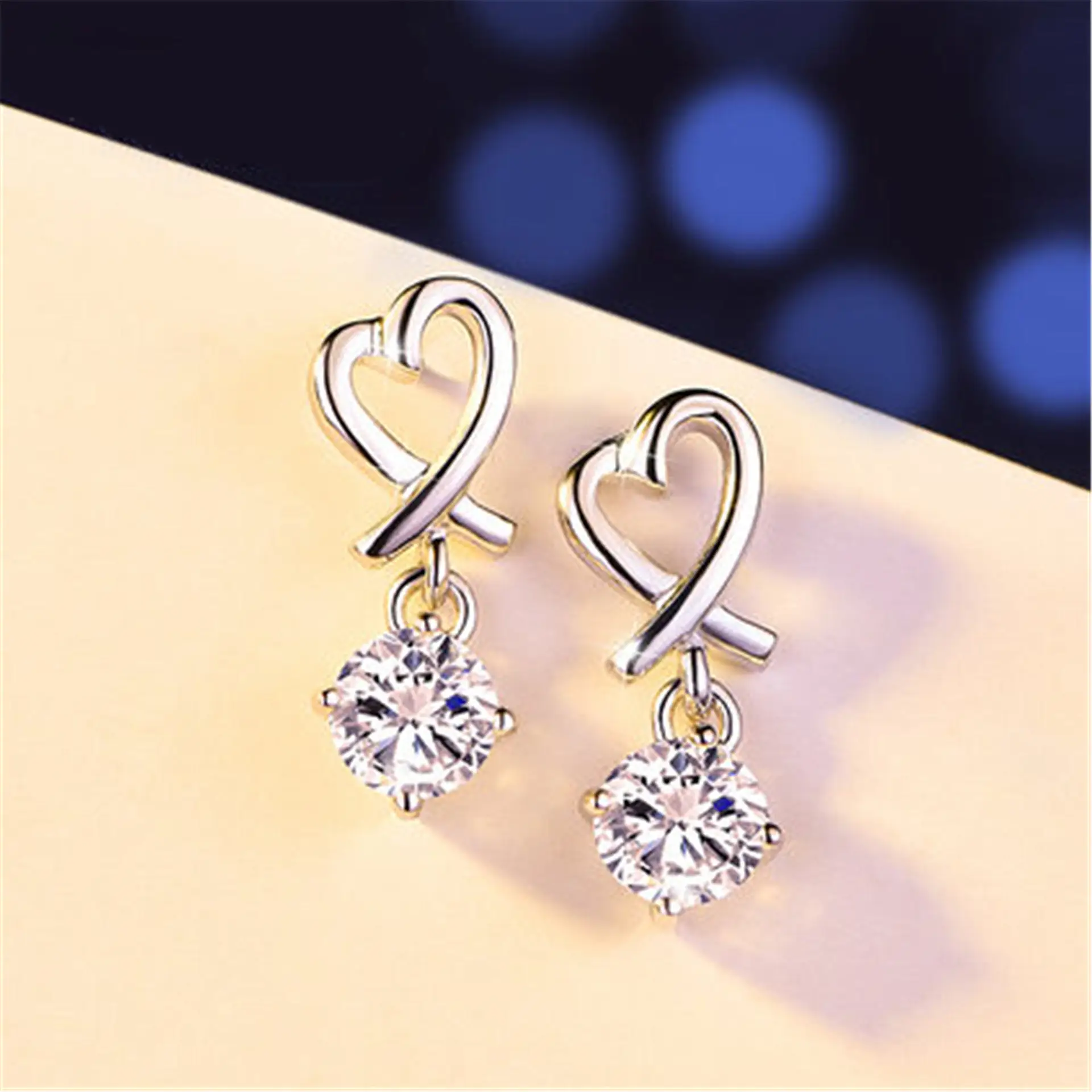 Heart Shaped 925 Plated Earrings for Women — feature 11