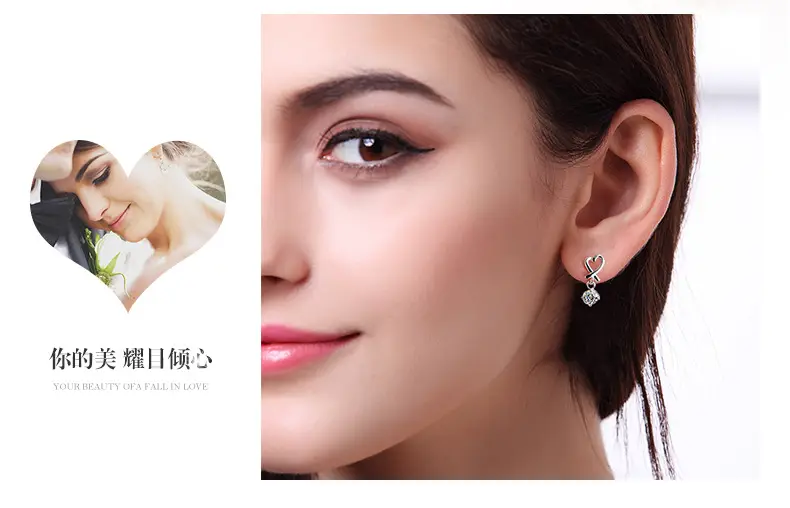 Heart Shaped 925 Plated Earrings for Women — feature 14
