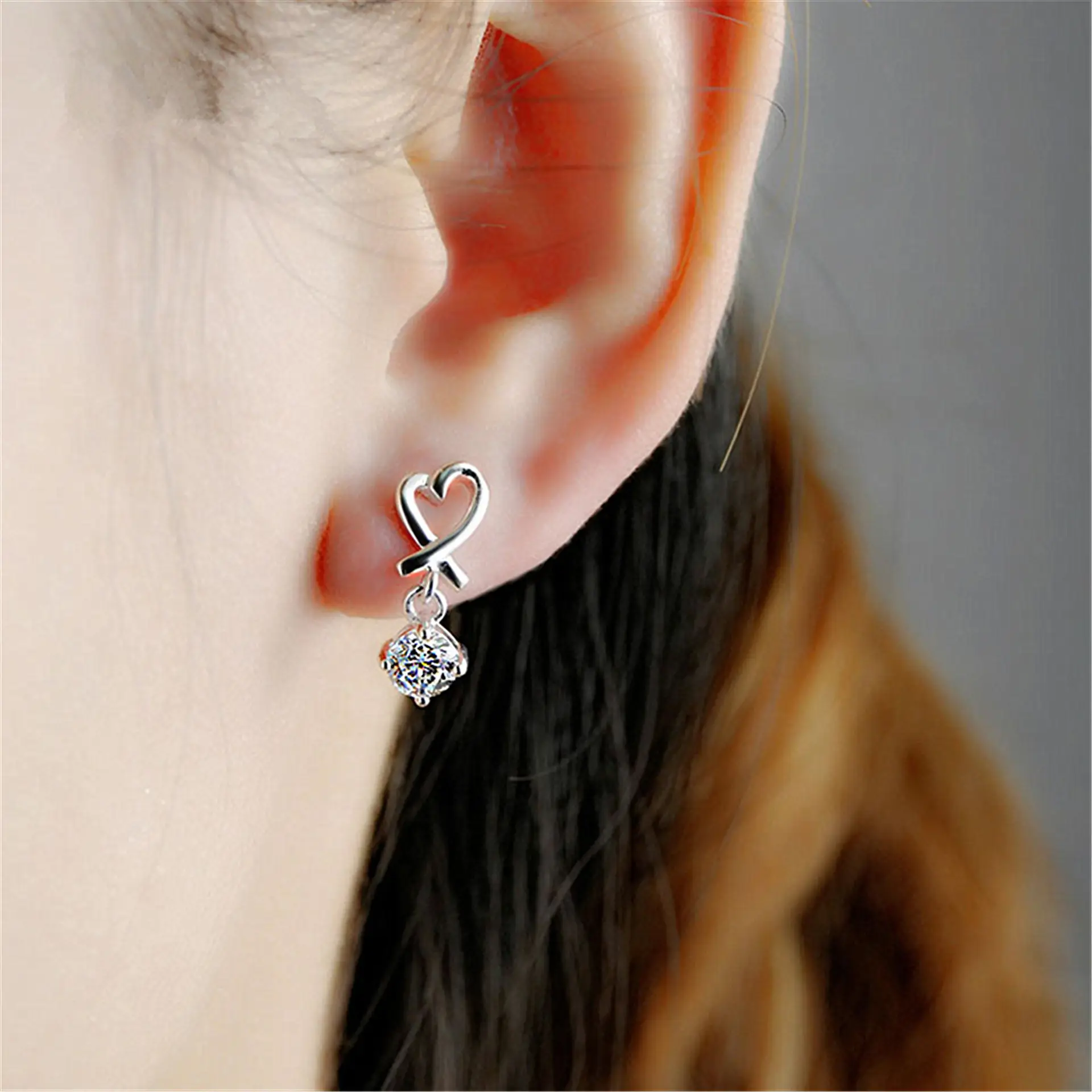 Heart Shaped 925 Plated Earrings for Women — feature 16