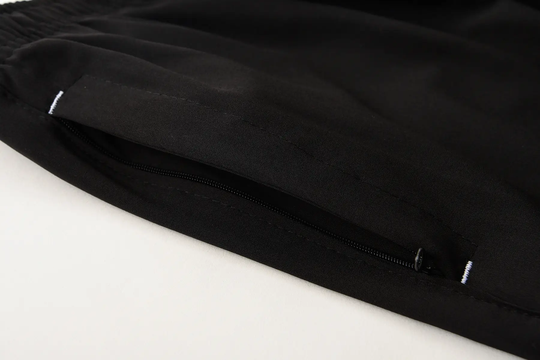 Men's Black Five-Point Shorts with Neon Stripes — feature 6