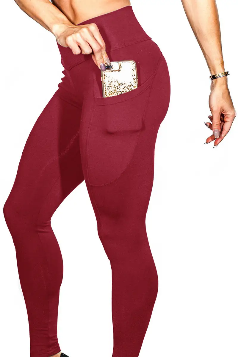Blue Sports Yoga Pants with Phone Pocket - Image 8