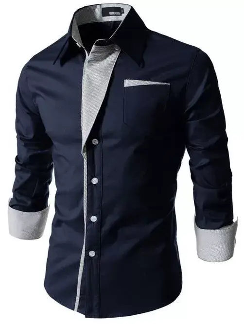 White Long Sleeve Button-Down Shirt for Men — feature 16