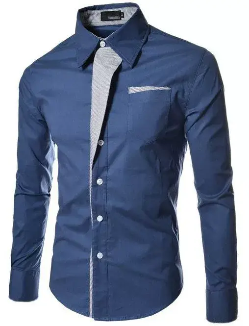 White Long Sleeve Button-Down Shirt for Men — feature 7