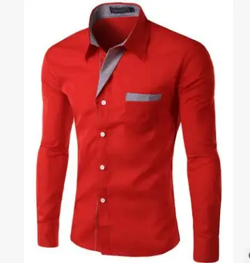 White Long Sleeve Button-Down Shirt for Men - Image 14