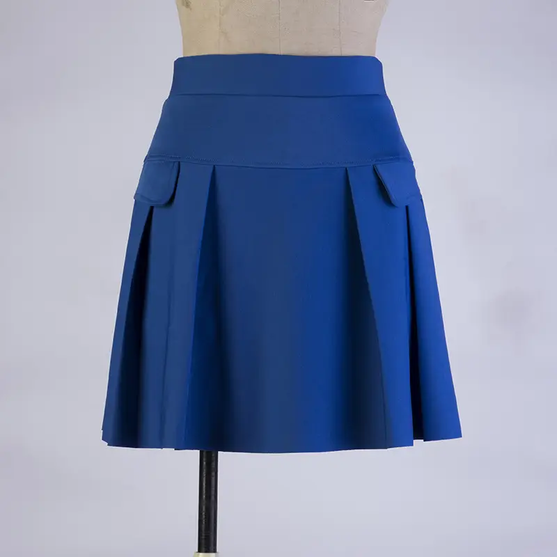 Women's Olive Green A-Line Pleated Skirt 2024 - Image 3