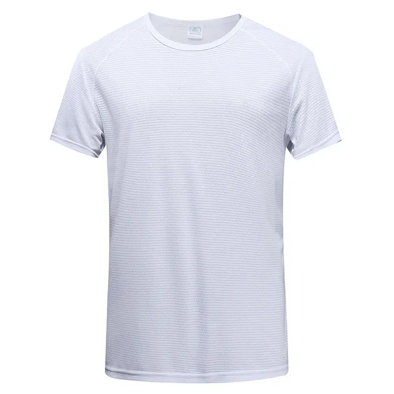 Men White Striped T-Shirt Summer Thin Loose Fit - Image 8