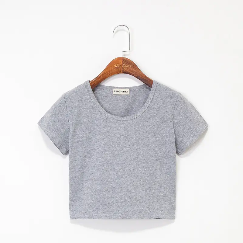 Women Yellow Navel Exposed Short Sleeve T-Shirt - Image 4