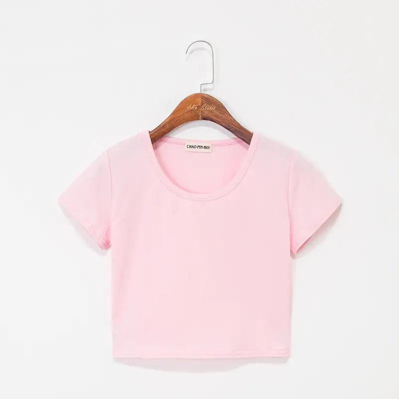 Women Yellow Navel Exposed Short Sleeve T-Shirt - Image 3