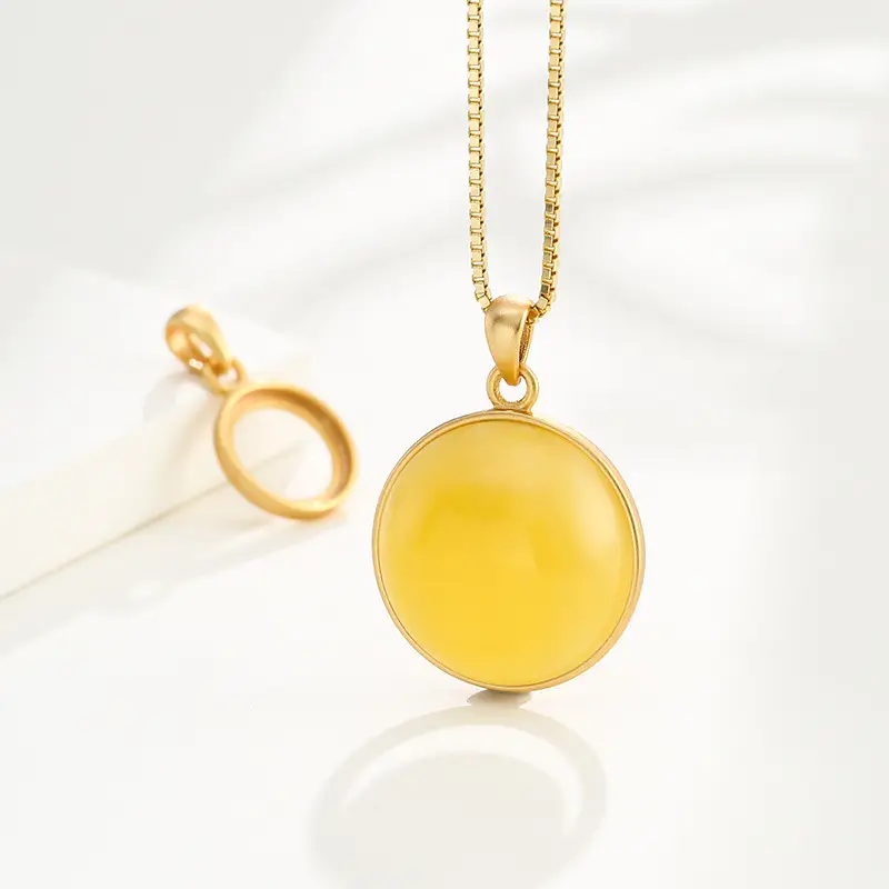 S925 Silver Pendant Holder 15x15 Beeswax Round - Image 17