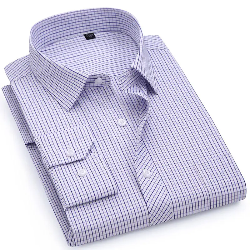 Middle-Aged Striped Flat Cut Shirts - Image 16