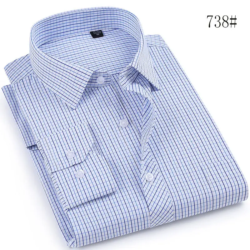 Middle-Aged Striped Flat Cut Shirts - Image 3