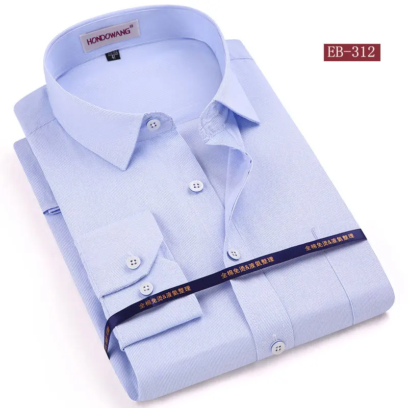 Middle-Aged Striped Flat Cut Shirts - Image 8