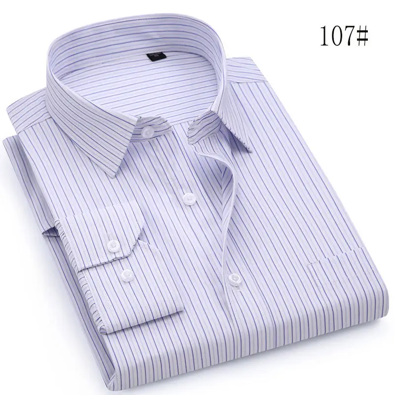 Men Lavender Striped Long Sleeve Shirt EB-721 - Image 2