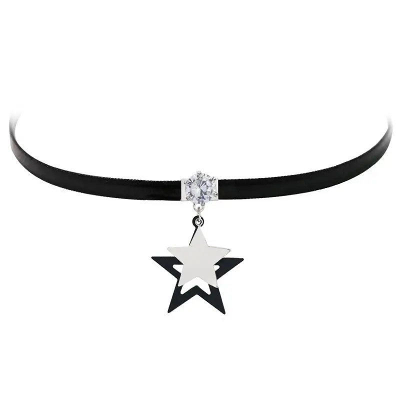 Black Star Clavicle Chain Necklace for Women - Image 7