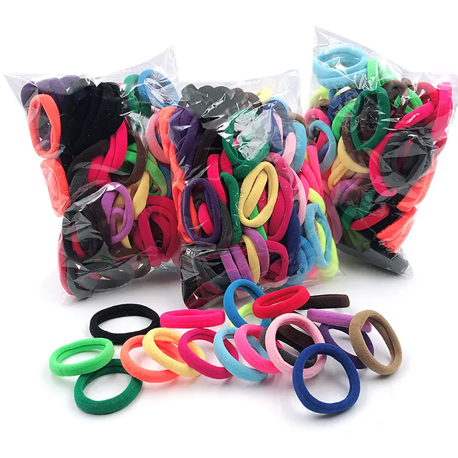Colorful 100 Root Towel Hair Rings Rubber Strap - Image 8